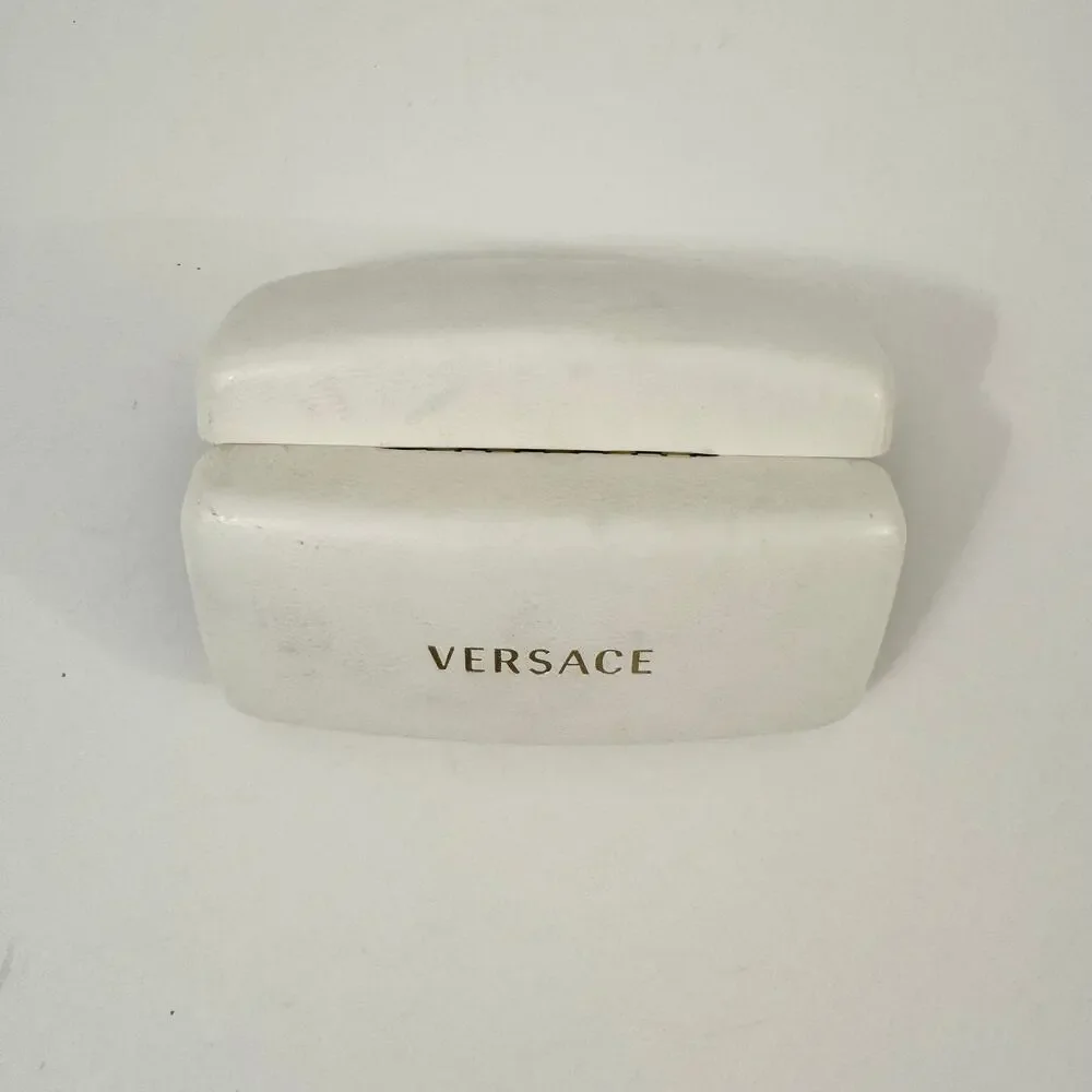 Versace Sunglasses Empty Case Replacement Hard Clam White